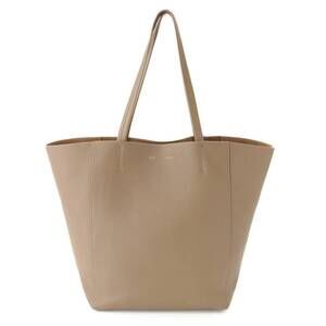 Celine Cabas Phantom Leather Tote Bag Greige Gray